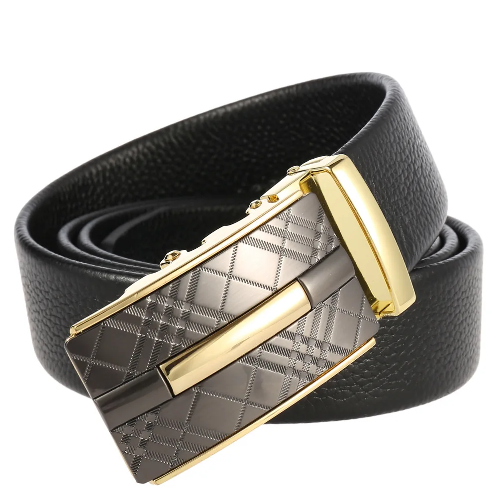 Ремень мужской кожаный двусторонний шикарный пояс из натуральной кожи с