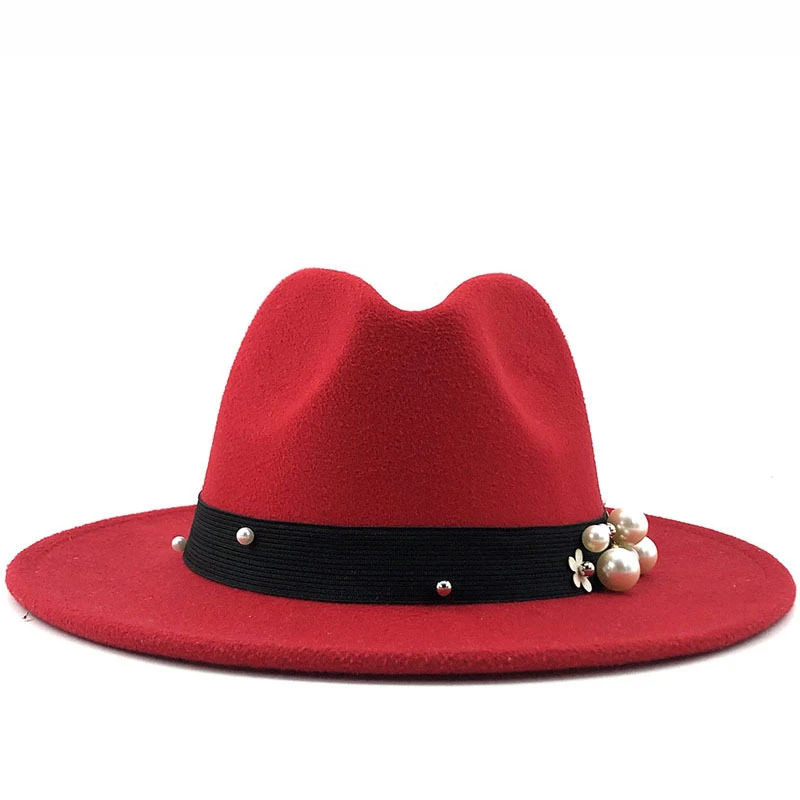 Шляпа в британском стиле для мужчин и женщин фетровая Федора с широкими полями