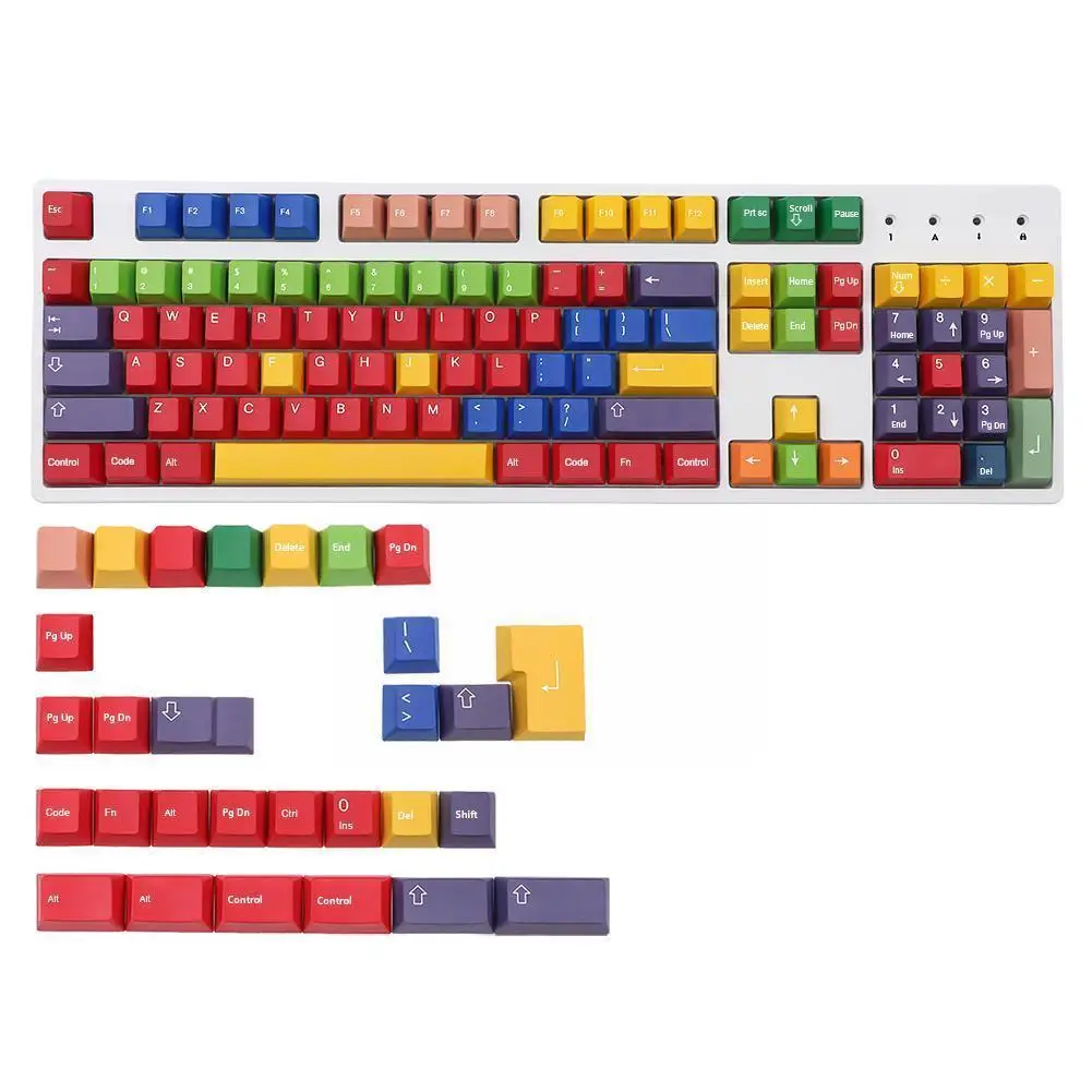 

131 Key Keycap Set for CHERRY Pbt Keycaps Mechanical Keyboard Key Cap For MX Switches U9T3