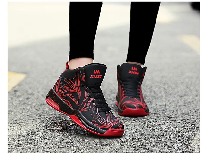 Jordan shoes high help couple night light basketball shoes shock-absorbing anti-slip wear-resistant combat boots sneakers