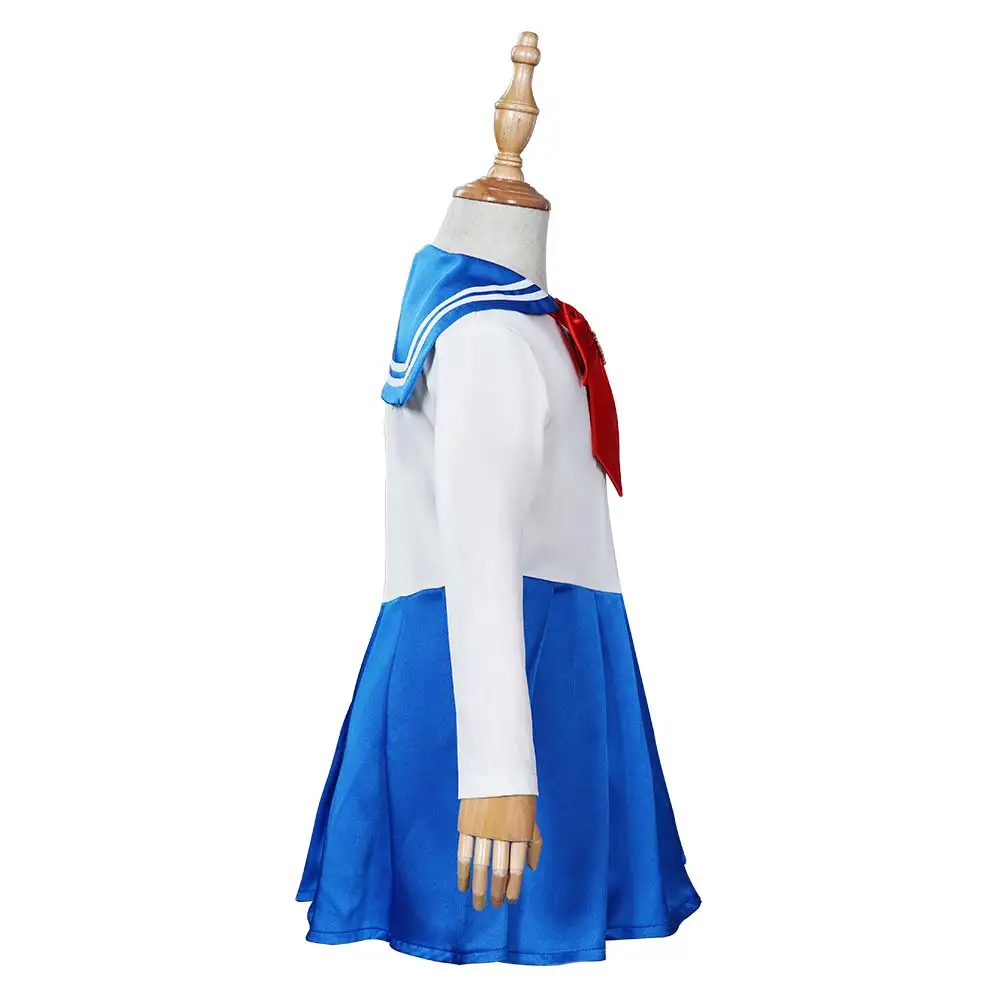 

Anime Sailor Moon Cosplay Costume Blue Dress Outfits Halloween Carnival Suit For Kids Girls