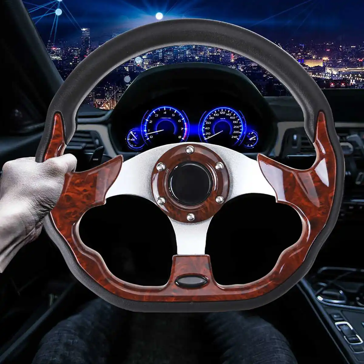 13 дюймов 320 мм алюминиевый Автомобильный спортивный руль из АБС пластика