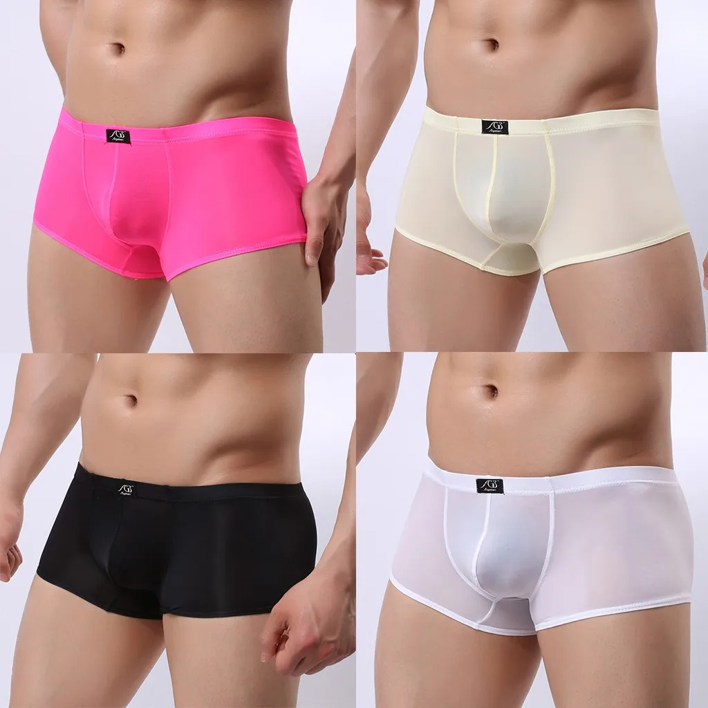 Сексуальное нижнее белье для мужчин прозрачное тонкое дышащее Мужское пениса