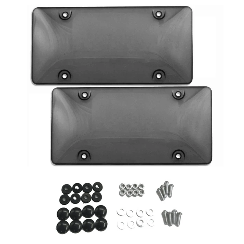 2 шт. черный номерной знак держатель Кронштейн Рамка Защита бампера крышка