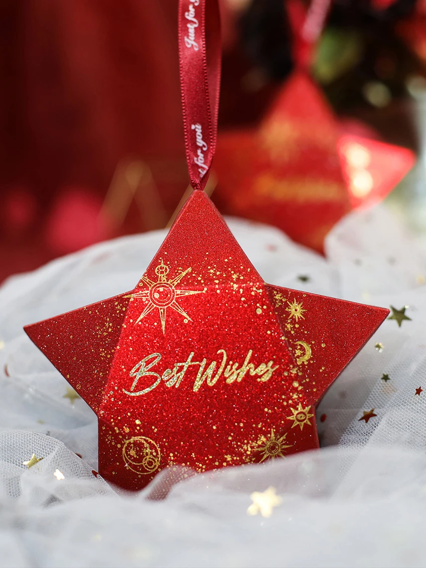 Блестящая пятиконечная звезда Свадебная коробка для конфет шоколад