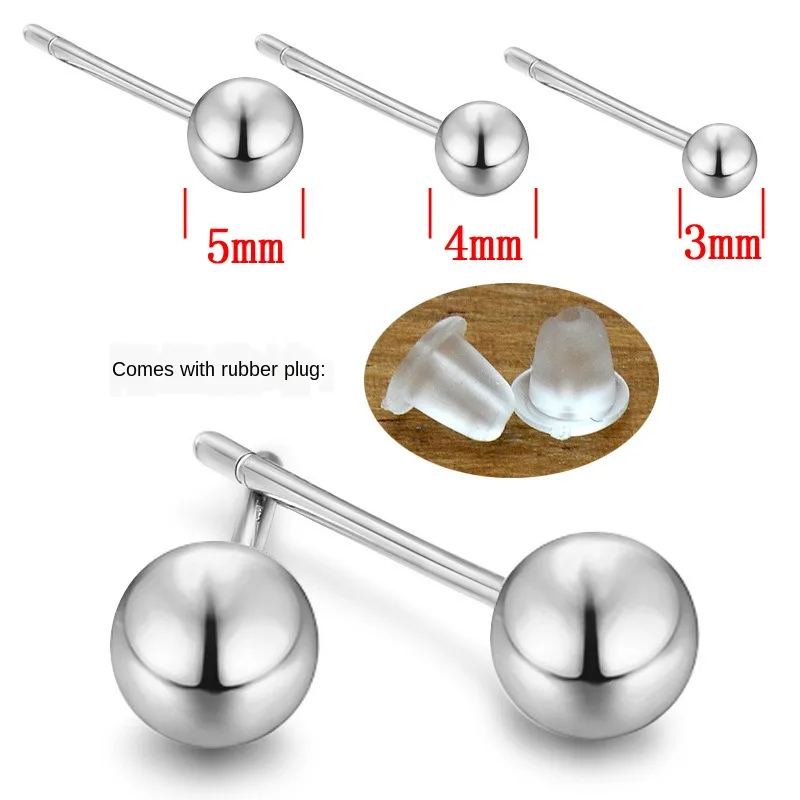 Женские серебряные серьги круглые серьги-гвоздики подходят для мужчин которые