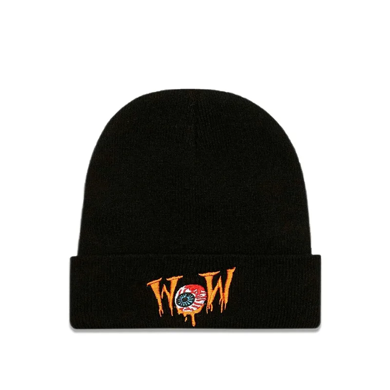 

Winter Acrylic personality letter embroidery Thicken knitted hat warm hat Skullies cap beanie hat for men and Women 161