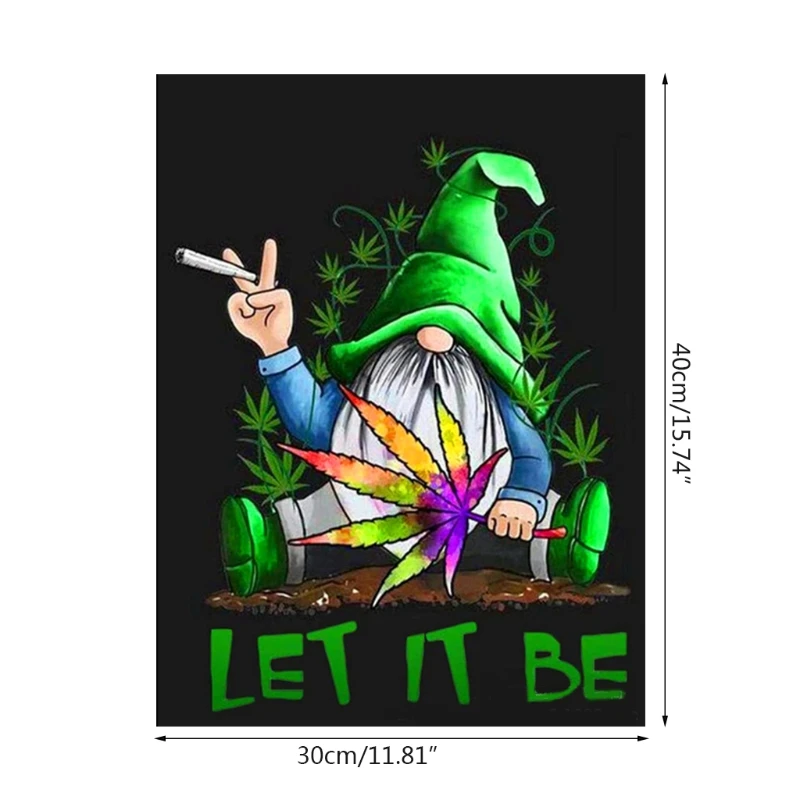 

X37B Maple Leaf Sitting Gnome DIY Diamond Painting Decorative Drill Embroidery Cross Stitch Kits 5D Rhinestone Home Decoration