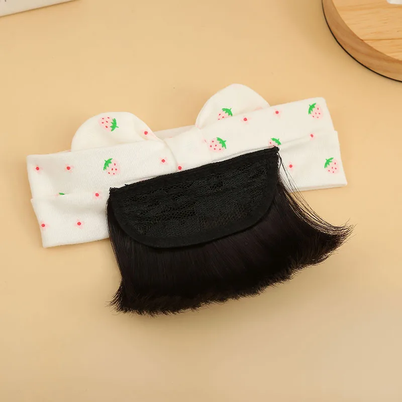 Аксессуары для волос с хлопковым принтом и бантом модная Милая шапка париком