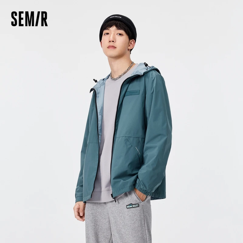 Куртка SEMIR мужская с капюшоном, удобная классическая трендовая верхняя одежда с обе стороны, с капюшоном, осень 2021