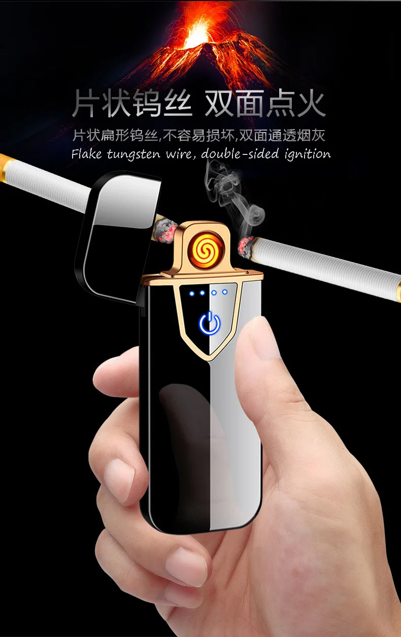 Новый продукт продвижение usb перезаряжаемая Зажигалка модный подарок для