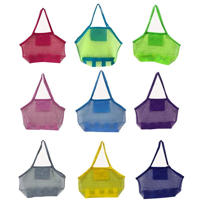 

2021 New Fashion Mesh Beach Bag Extra Large Beach Bags And Totes Tote Backpack Toys Towels Sand Away Hot Sale Dropshipping
