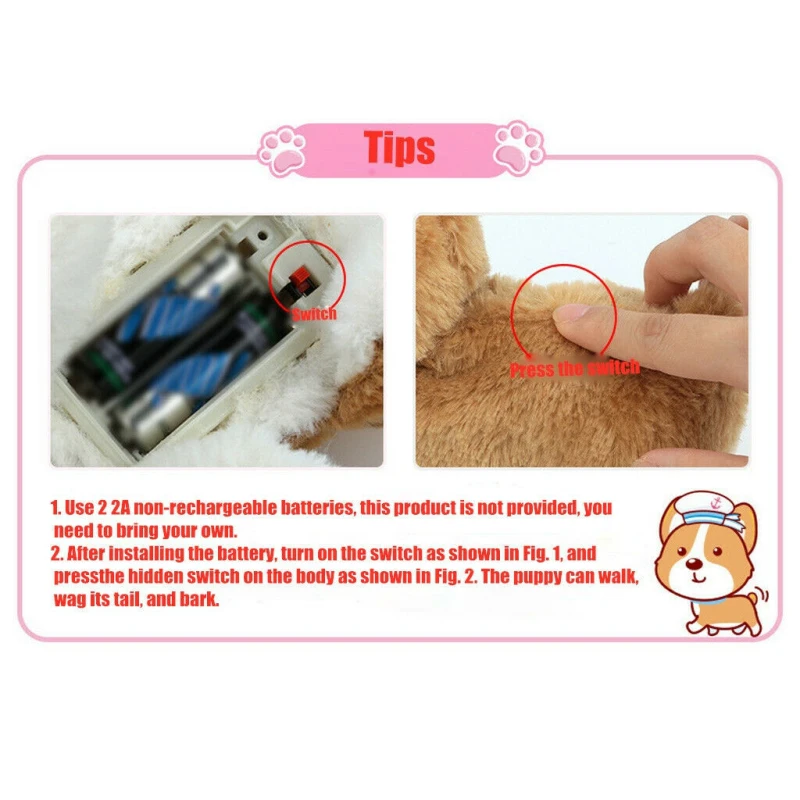 

Plush Realistic Plush Simulation Smart Dog Called Walking Plush Toy Electric Plush Robot Dog Toddler Toy For Christmas Gift