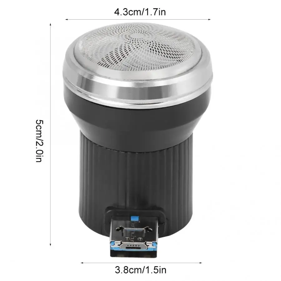 

Mini Portable Smart Phone USB Shaver Shaving Tool with Adapter for Men Gift
