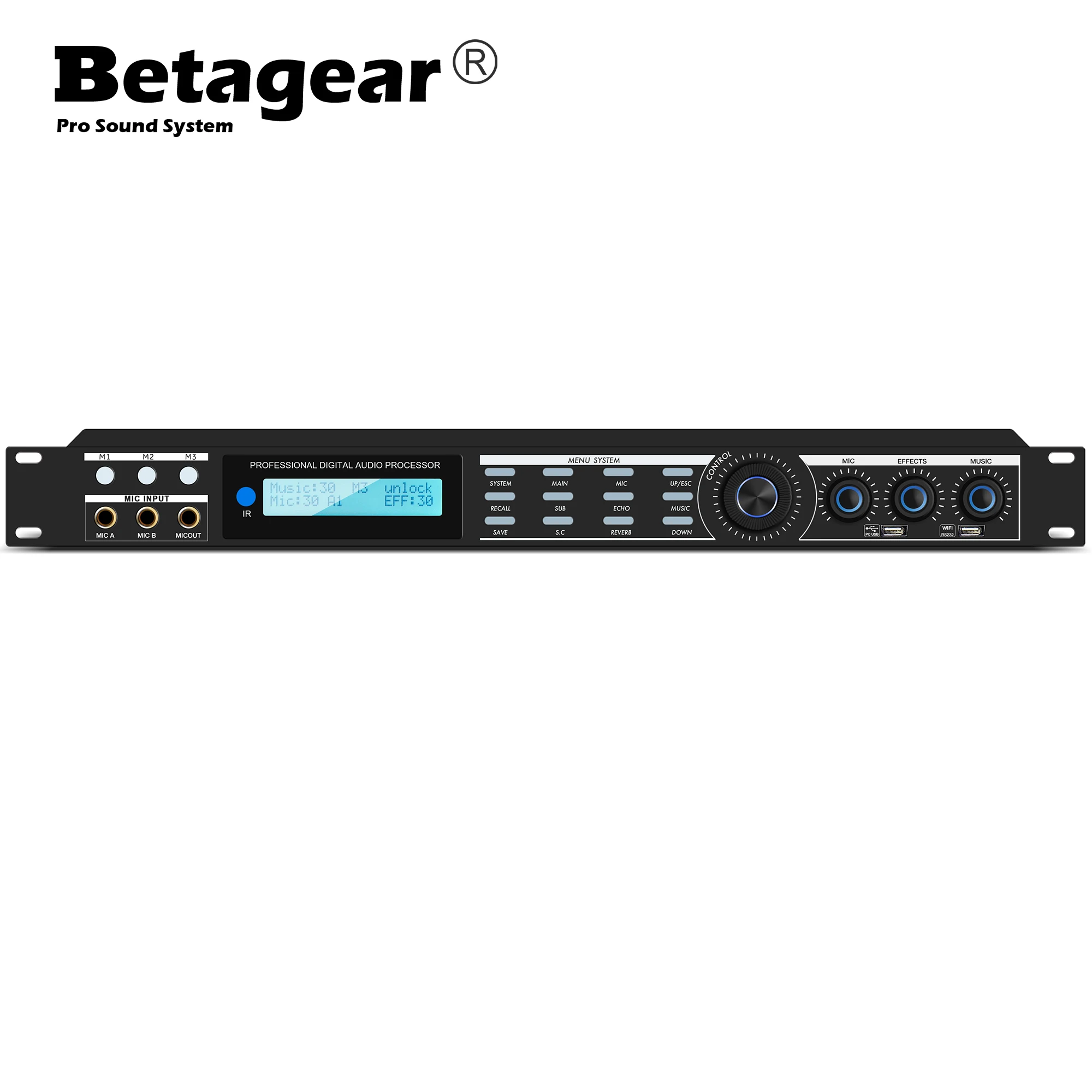 Профессиональный процессор Betagear для караоке система управления