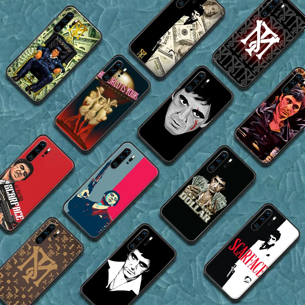 Чехол для телефона Scarface Тони Монтана Huawei P Mate 10 20 30 40 Pro Lite Smart 2019 2021 черные