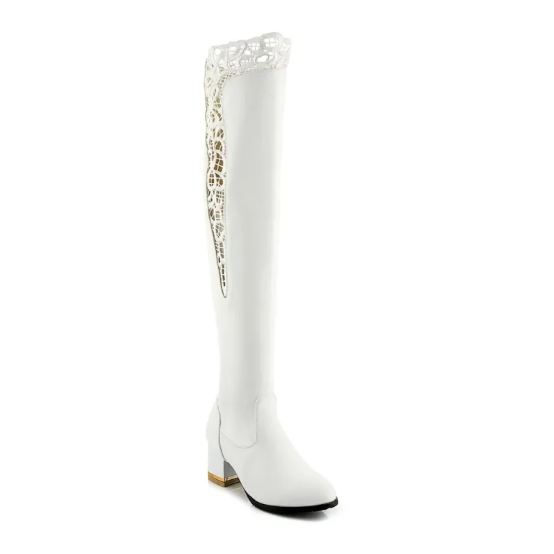 Высокие сапоги до бедра большие размеры 9 10 11 12 Сапоги выше колена женские зимние