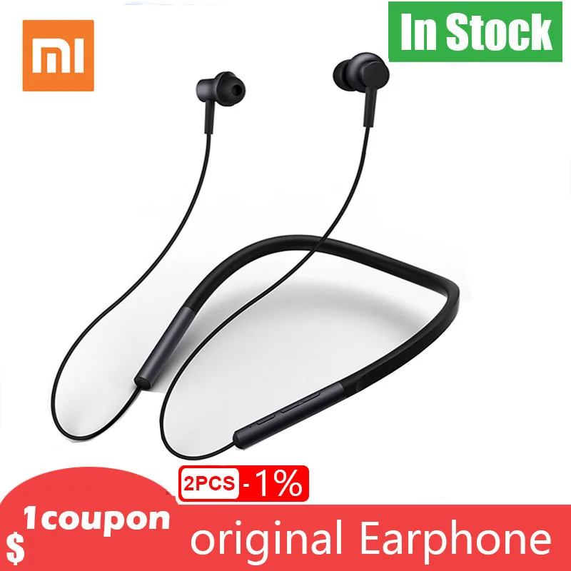 Оригинальные Xiaomi mi Bluetooth наушники с воротником, спортивные наушники-вкладыши, гибридные наушники с двумя драйверами Apt-x Bluetooth 4,1 mi crophone, спортивные наушники с воротником