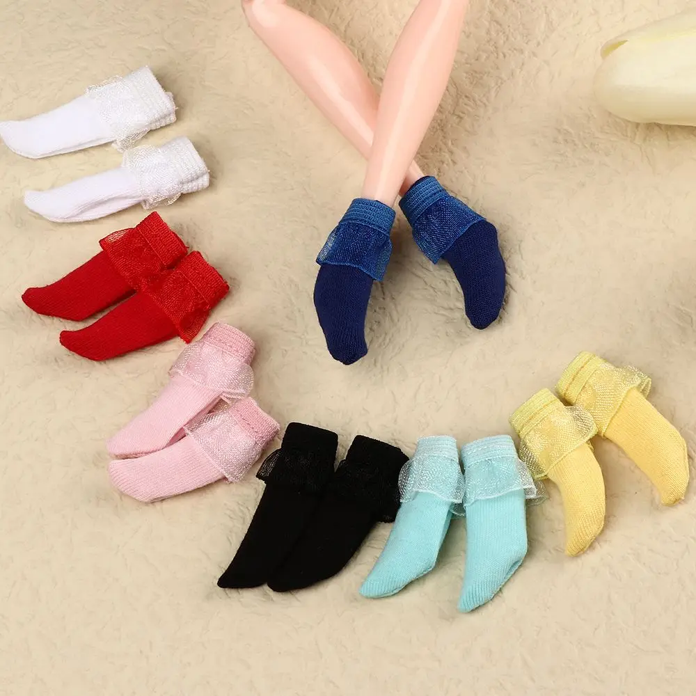 

For 1/8 Doll's Socks Candy Color DIY Gift Doll Accessories Stockings Princess Socks Lace Socks Lace Edge Doll Clothes Accessorie