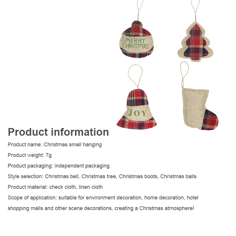 Рождественские украшения рождественские подвесные принадлежности льняные