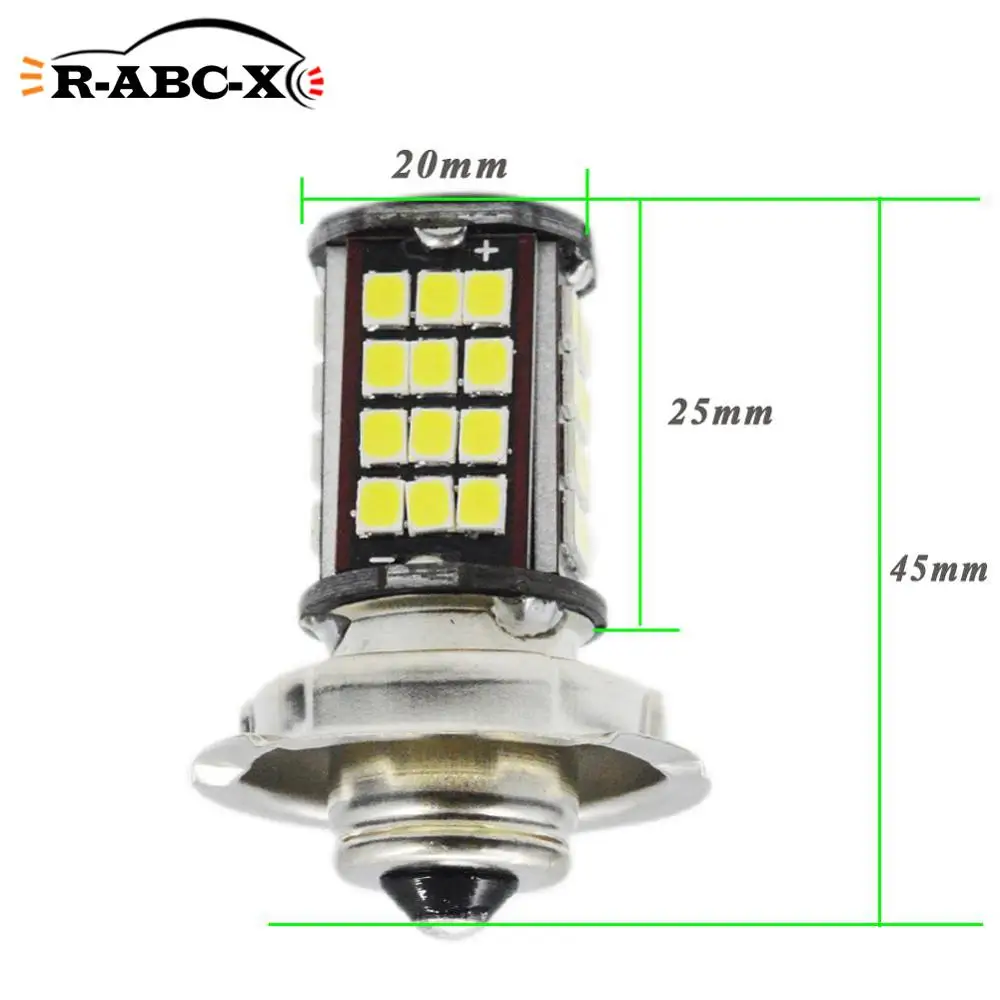 2x P26S светодиодная фара для мотоцикла от 6V 12V Led 2835 56SMD мото фар лампы 960lm Супер Белый