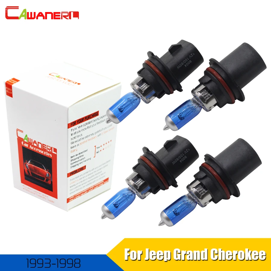 Cawanerl 4 шт. 100 Вт автомобильный светильник галогенные лампы головного Hi/короче