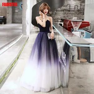 Темно-синее элегантное вечервечерние платье для выпускного вечера, сексуальное длинное вечернее платье с блестками