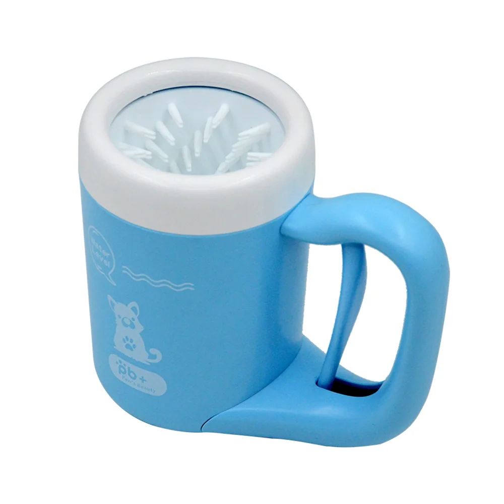 Size M Blue Мягкие силиконовые расчески, портативные для домашних собак, для мытья ног, для мытья ног, ручная вращающаяся чашка для чистки лап, инструмент для чистки лап, для кошек, собак, щетка для ухода за шерстью - Цвет: Size M Blue