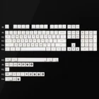 Клавишные колпачки для мини-механической клавиатуры, белые, с двойным изображением, для игровой мини-механической клавиатуры, 129 клавиш, для GH60, GK61, SK64, RK858