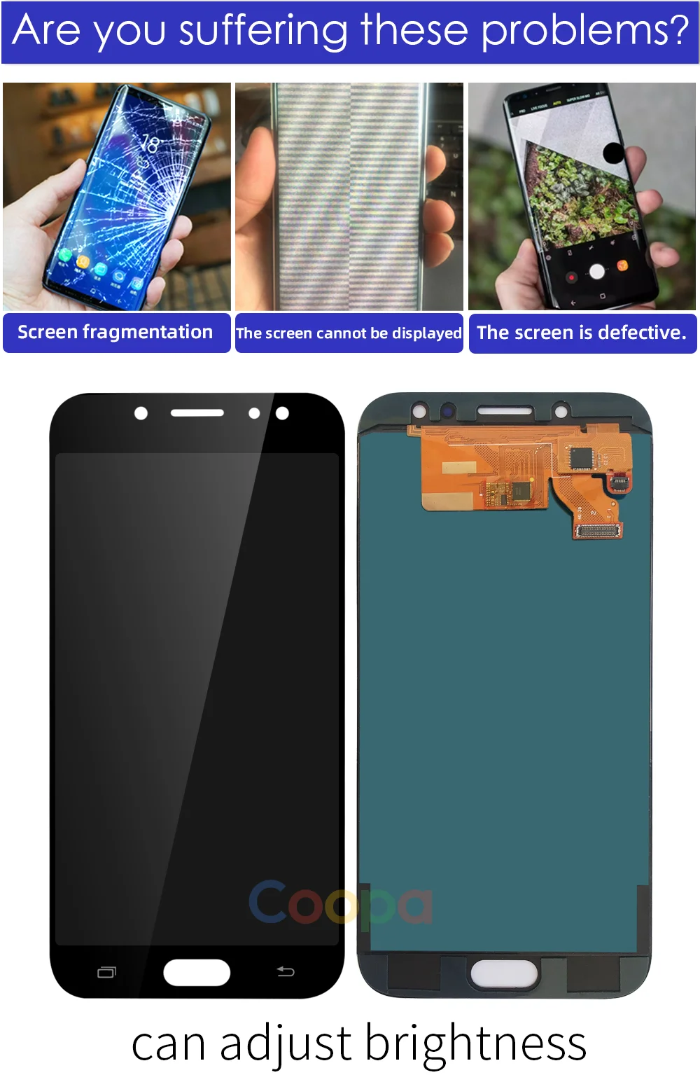 5,5 ''дисплей для SAMSUNG Galaxy J7 Pro J730 J730F ЖК-дисплей с кодирующий преобразователь сенсорного экрана в сборе Контроль яркости