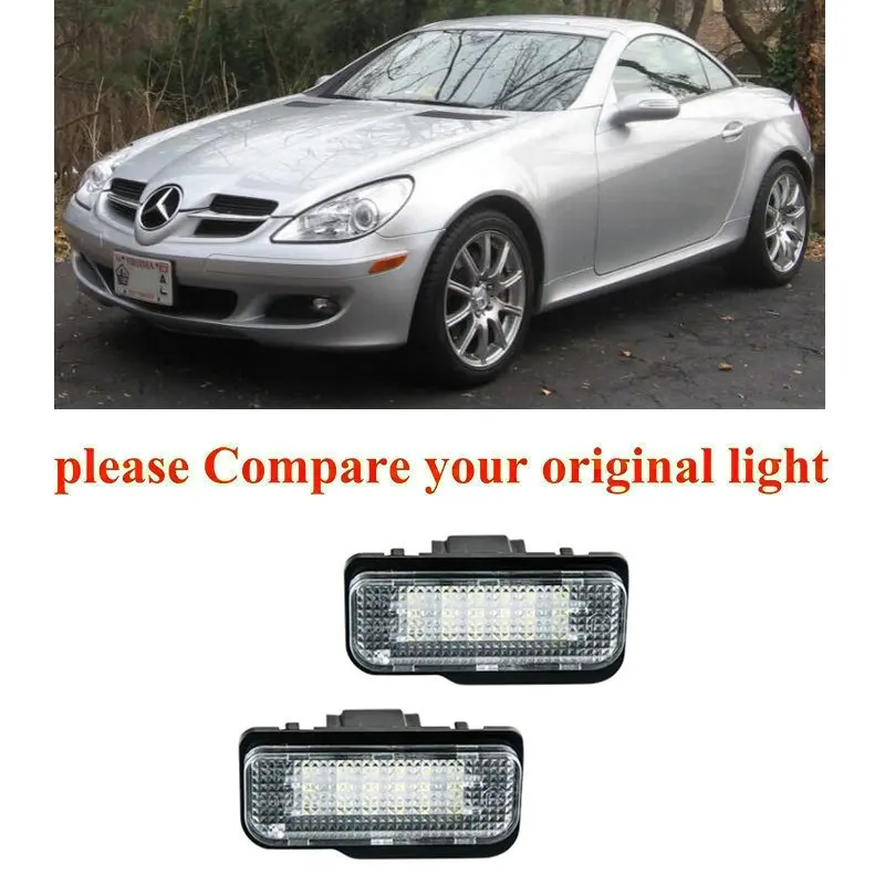 

2pc Car Accessories Special Car License Plate Light Lamp For Mercedes r171 05-11 canbus error free