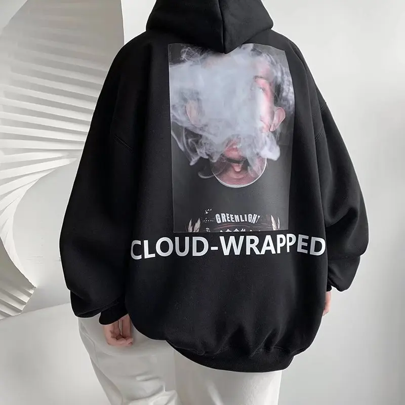 

Gothic Vintage Hoodie Thicken Sweater Men's Fall/Winter Hip Hop Harajuku Pullover Sweatshirt Couple oversized Hoodies Streetwear