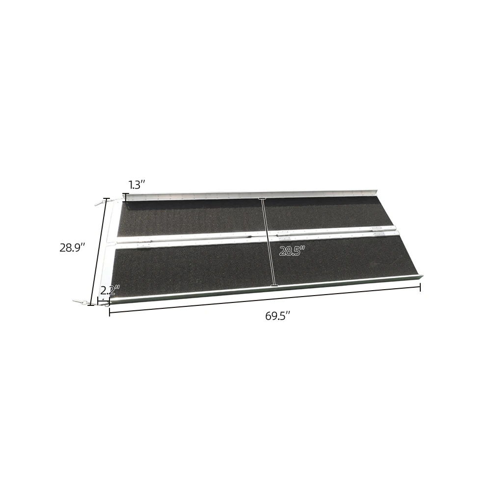 

【US Warehouse】6 Ft Home Corridor Aluminum Alloy Folding Ramp Black