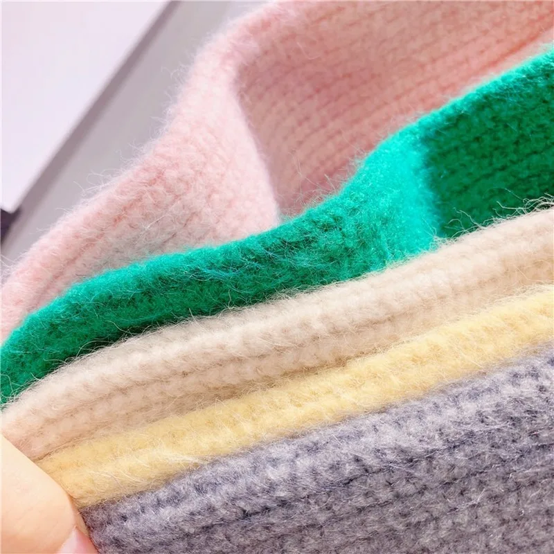 

Classic Solid Pullover Oversized Sweater Sueter Mujer Women Fall Winter Loose Round Collar Sweater Spring Large Size Knitted Top