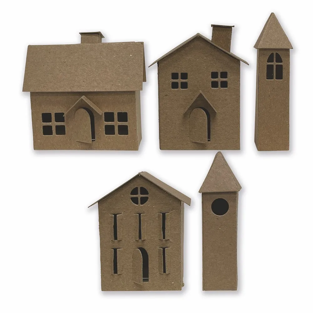

Paper Village 2 Thinlits Dies New Metal Cutting Dies Scrapbook Diary Decoration Stencil Embossing Template DIY Greeting Card