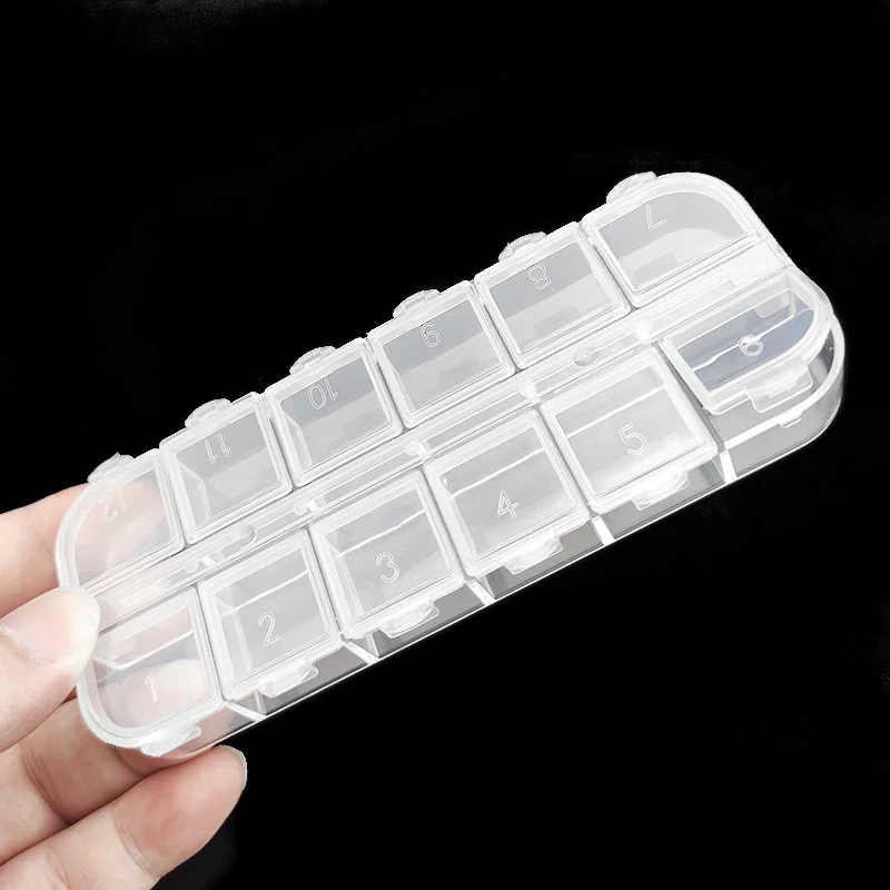 

Прозрачный пластиковый контейнер для хранения украшений 13х5 см