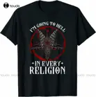 Новинка забавная сатана-бапамет Сатана Зло 666 Sata Коза бапагомет оккультная футболка Женская Классическая хлопковая футболка