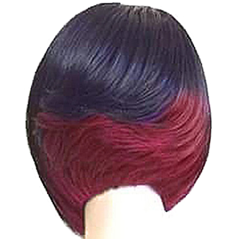 Боб парики синтетические с челкой для женщин термостойкий Bobo парик Омбре красный