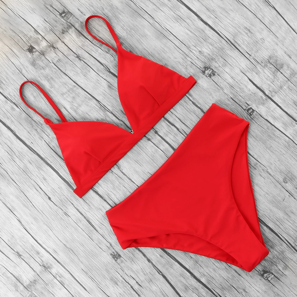 Женское бикини с высокой талией сплошной купальник 2020 года Женский в бинтовом стиле комплект для