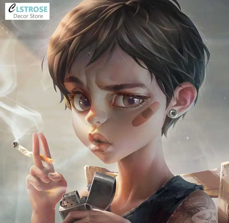 

5D Diy Diamond Painting Cartoon Boy Girl Diamond Embroidery Anime Character Mosaic Rhinestone Cross Stitch Kit Home Decoration