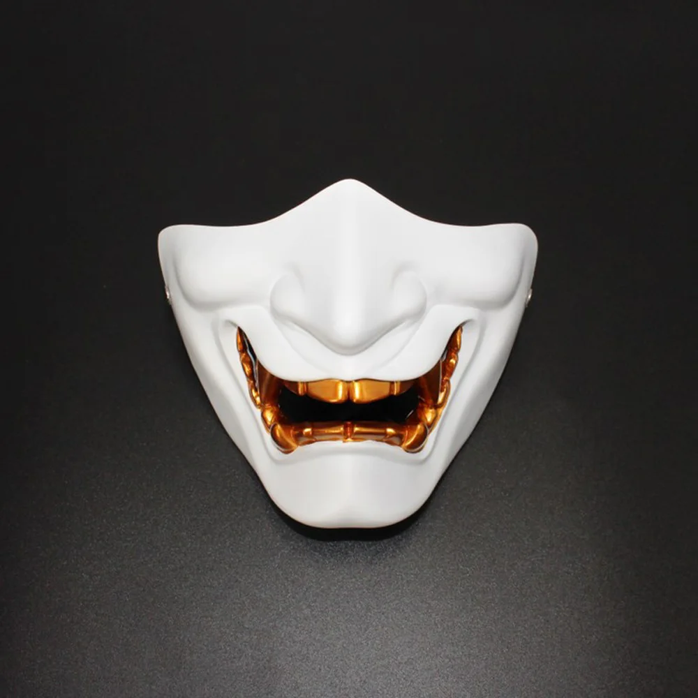 VEVEFHUANG Kосплей игра Половина лица страйкбол они маска Хэллоуин самур Косплей злый