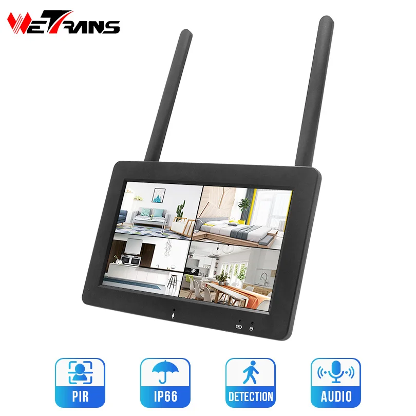 Сетевой видеорегистратор Wetrans 4 канала 1080P NVR Wi Fi SD карта 7 дюймовый сенсорный экран