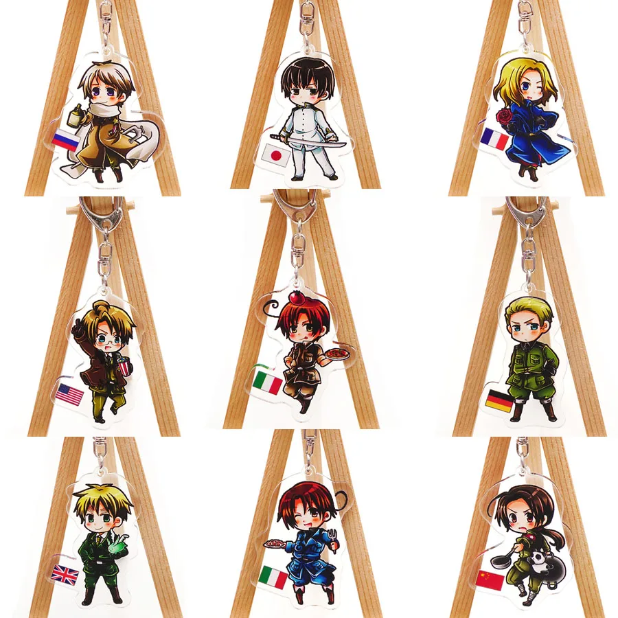 Аниме Axis Powers Hetalia APH брелок для ключей кольцо акриловый кулон подарок | Украшения и