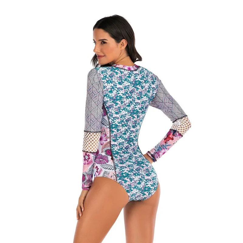 

Surfsuit sunscreen swimsuit Waist Monokini Quick Drying Swimwear Biquini Bikini Bather banador traje de surf bano Maillot debain