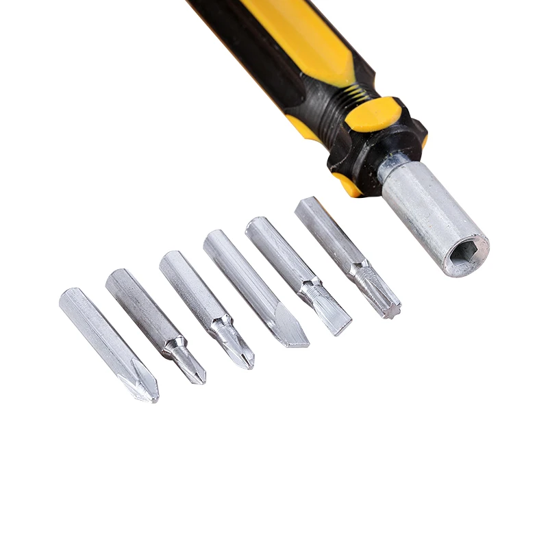

6 in 1 Screwdriver Set Screw Driver Bit Set Screwdriver Hand Tools Multi-function Torx Hex Household Portable Repair Tool Kit