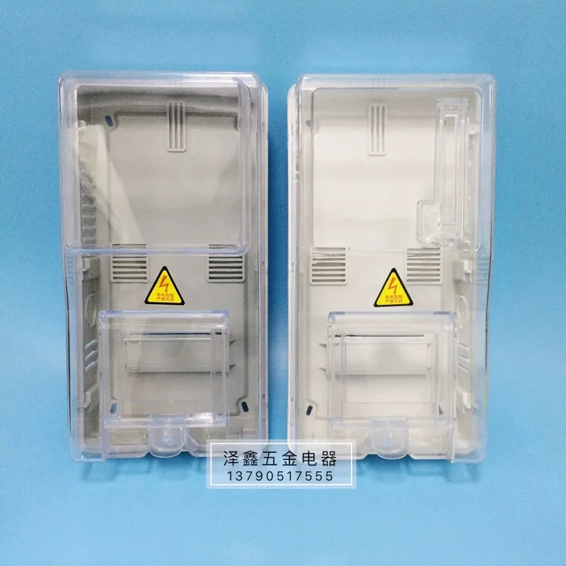 

Single-phase transparent electronic mechanical meter box