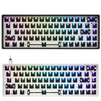 gk68 hot swappable 60 rgb smd bluetooth compatible dual mode pcb mounting plate case diy keyboard customized kit