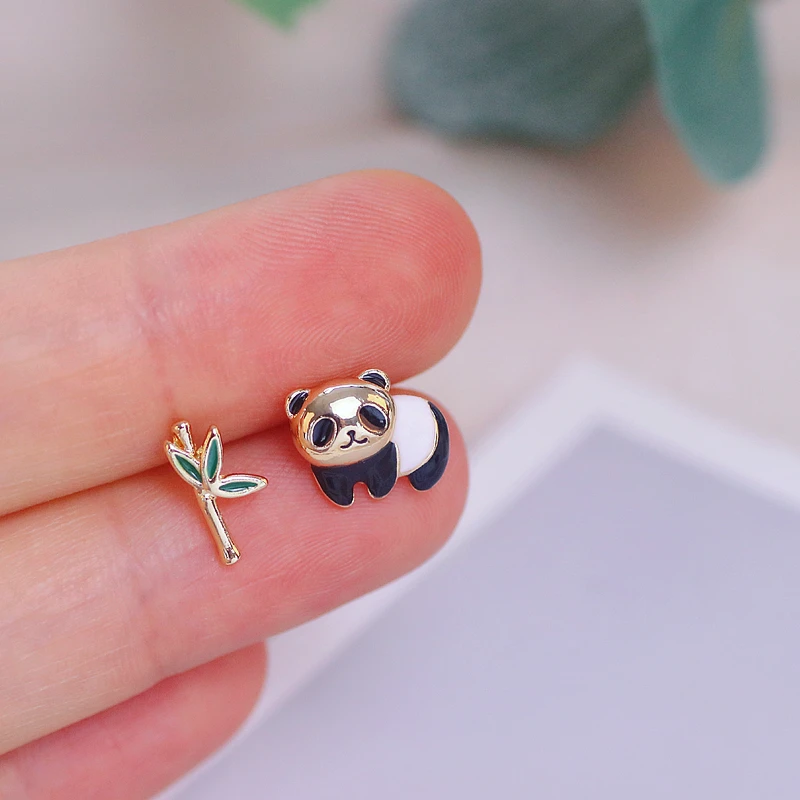 

New Fashion Cute Animal Stud Earrings For Women Girls Trendy Korean Style Lovely Panda Stud Ear Party Jewelry Accessories