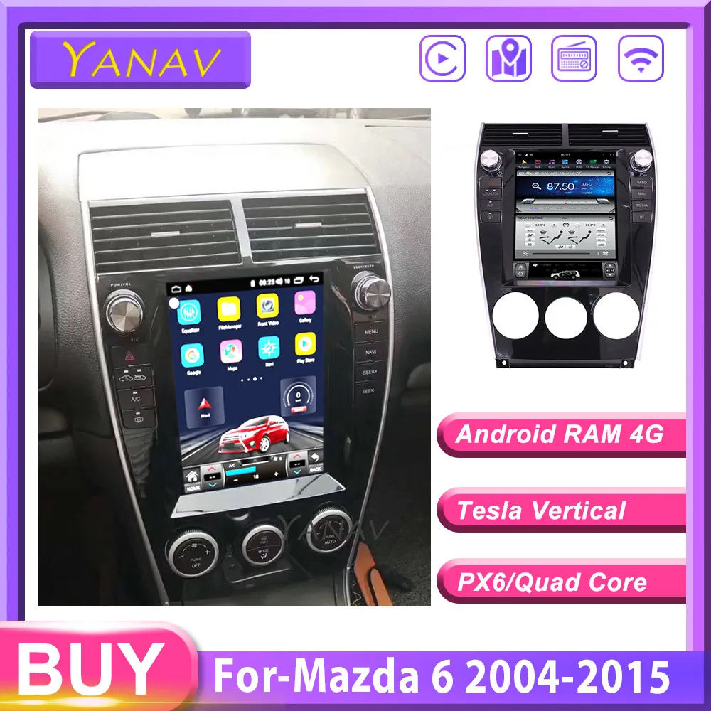 

Автомобильная Мультимедийная система Tesla для Mazda 6/Mazda6 2004-2015 с GPS-навигацией и радио
