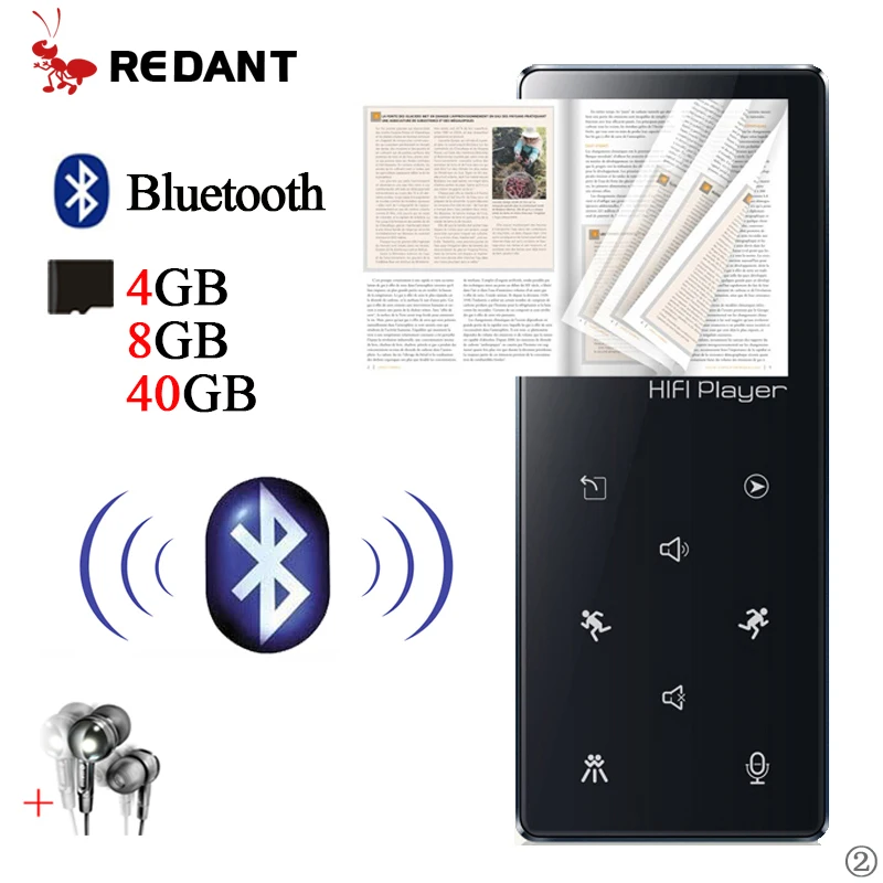 Mp3-плеер плеер с Bluetooth Сенсорный экран 32 Гб электронной книгой чтение FM радио - Фото №1